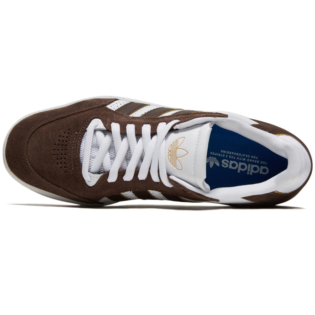 Adidas Tyshawn Low Shoes - Brown/White/Gold Metallic - Image 3