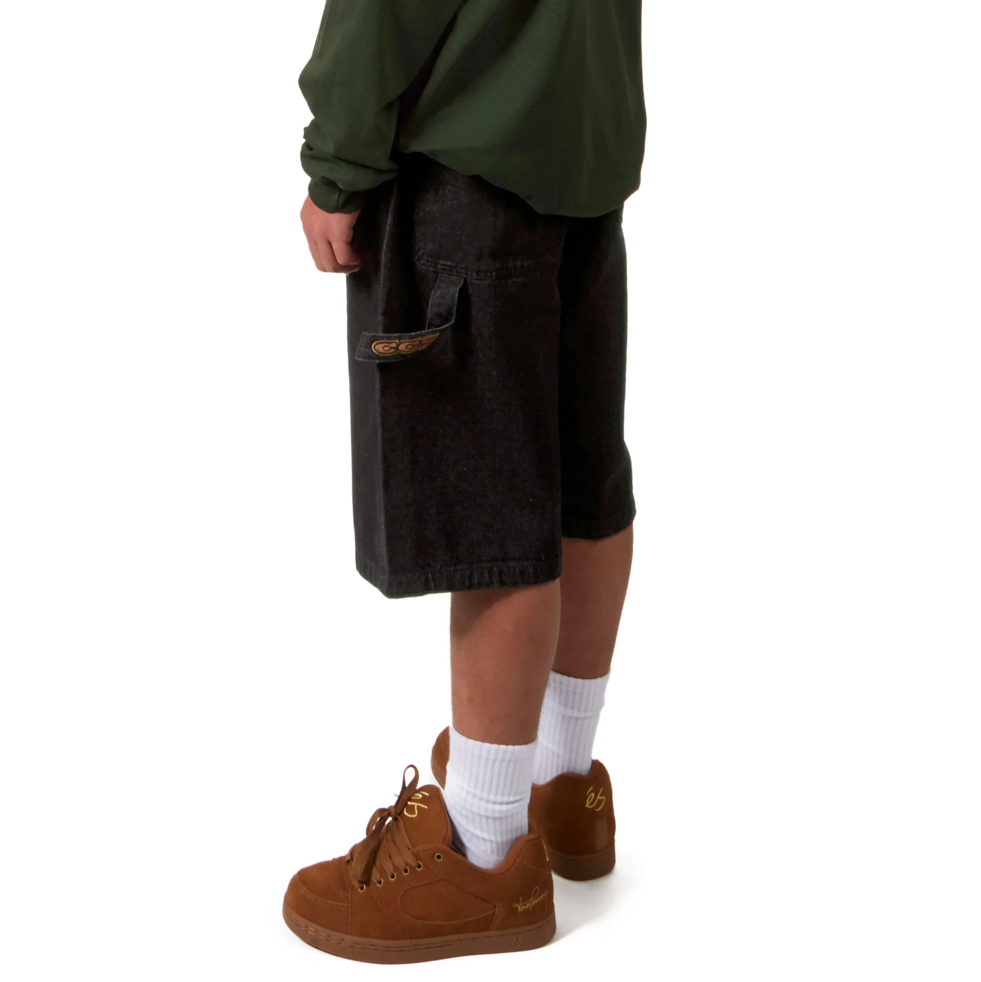 CCS Hammer Loop Jean Shorts - Black - Image 5