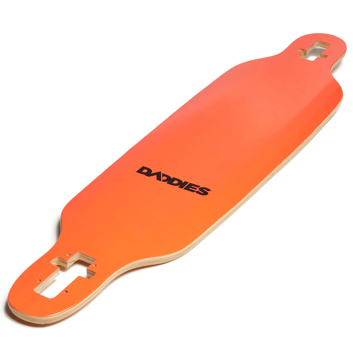 Daddies Logo Drop-Thru Longboard Deck - Orange - Image 4