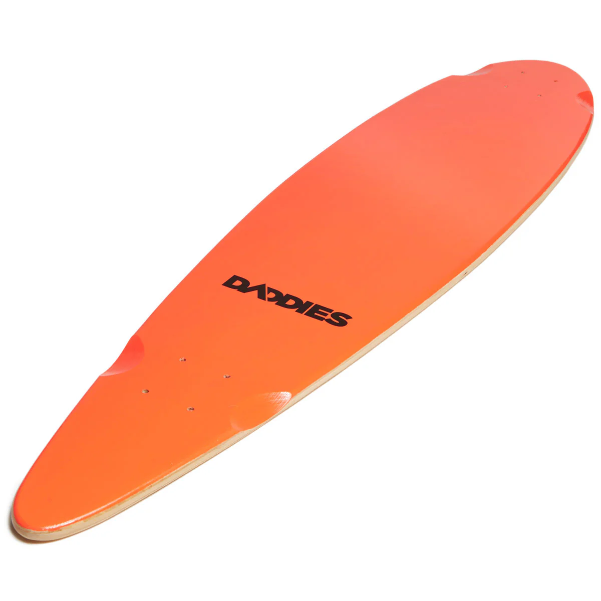 Daddies Logo Pintail Longboard Deck - Orange - Image 4